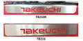 RVS plaat met Takeuchi logo